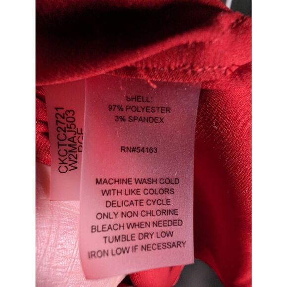 Calvin Klein Red/Orange Long Sleeve Blouse Women's 1X - Picture 4 of 5